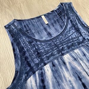 PinkBlush Maternity Blue Shibori Tie Dye Top